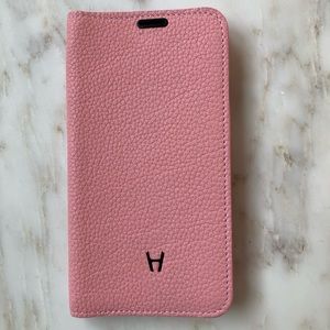Hadoro Pink/Black Calfskin iPhone X/Xs Folio Case